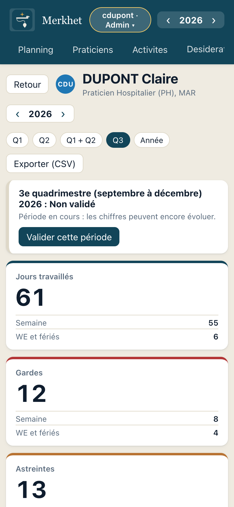 Fiche médecin sur iPhone